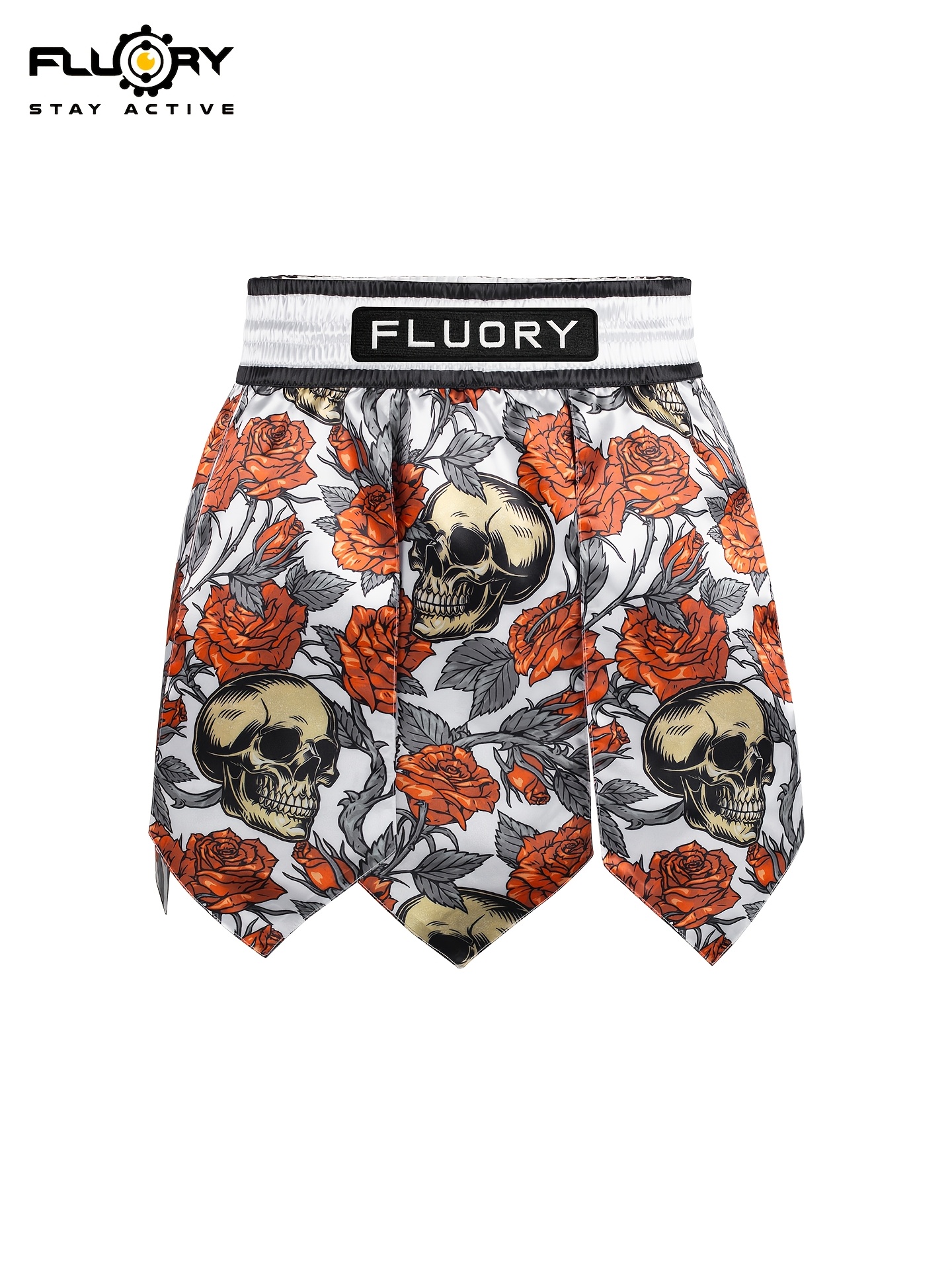   pantalones cortos de entrenamiento de muay thai con calavera   y cinta de  , disponibles    , pantalones cortos de boxeo, poliéster   no elástico   para boxeo, kickboxing, mma, pantalones de entrenamiento de boxeo de gimnasio