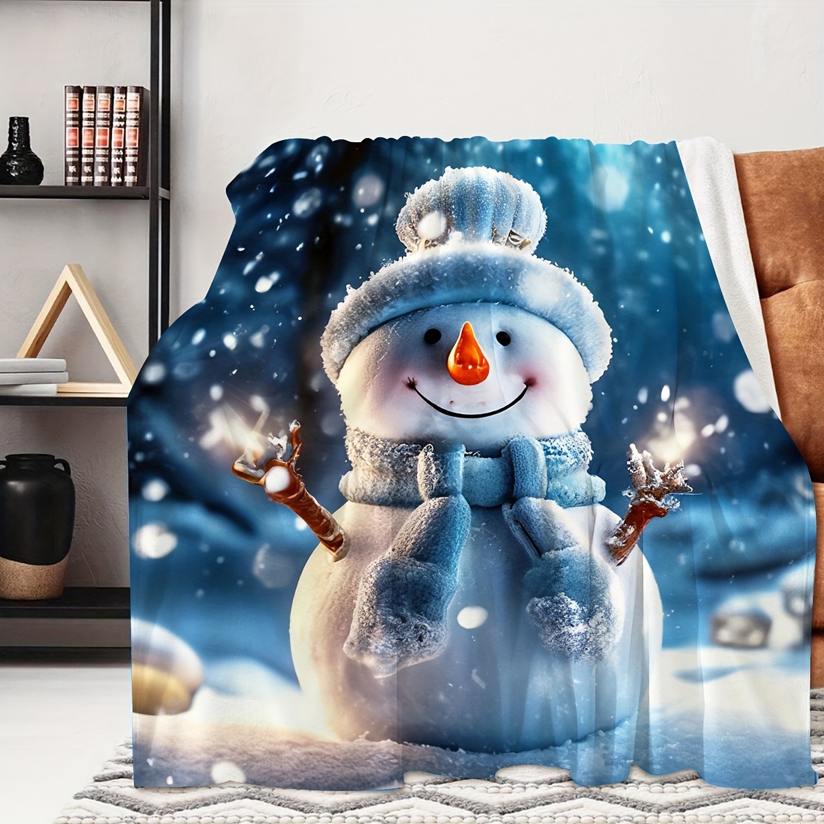 

Snowman Christmas Blanket - , Flannel For , Bed, , And -