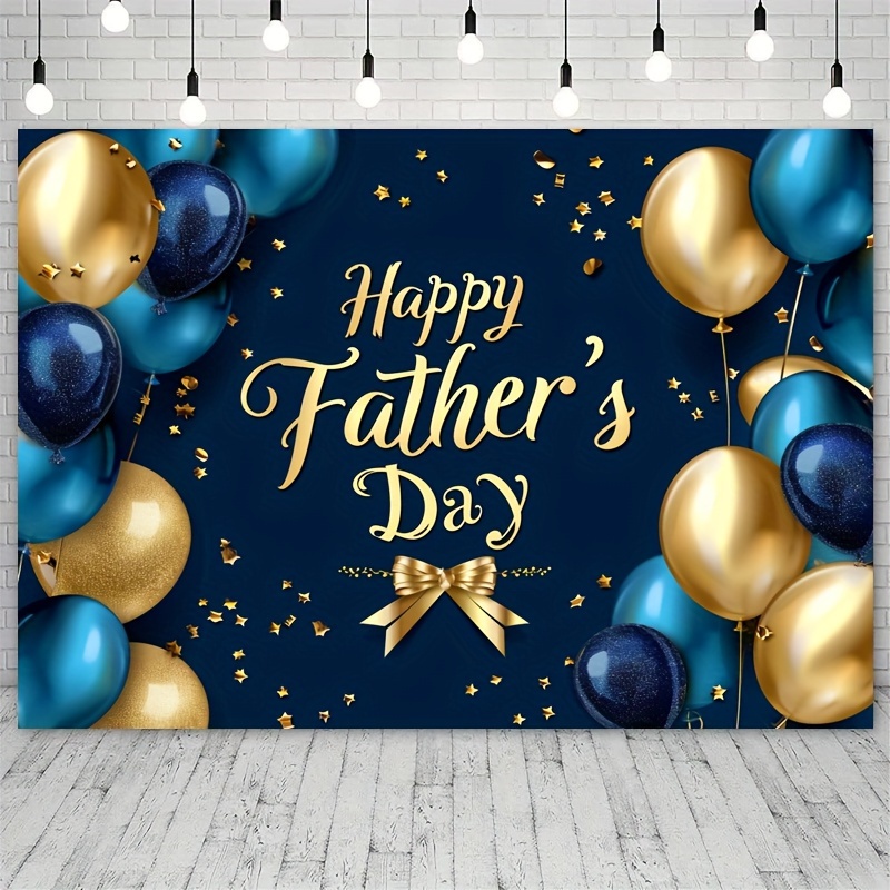 Happy Father’s Day Fotohintergrund – 2,1 X 1,5 M, Mit Krawatten & Brille Design (Polyester, Faltbar)