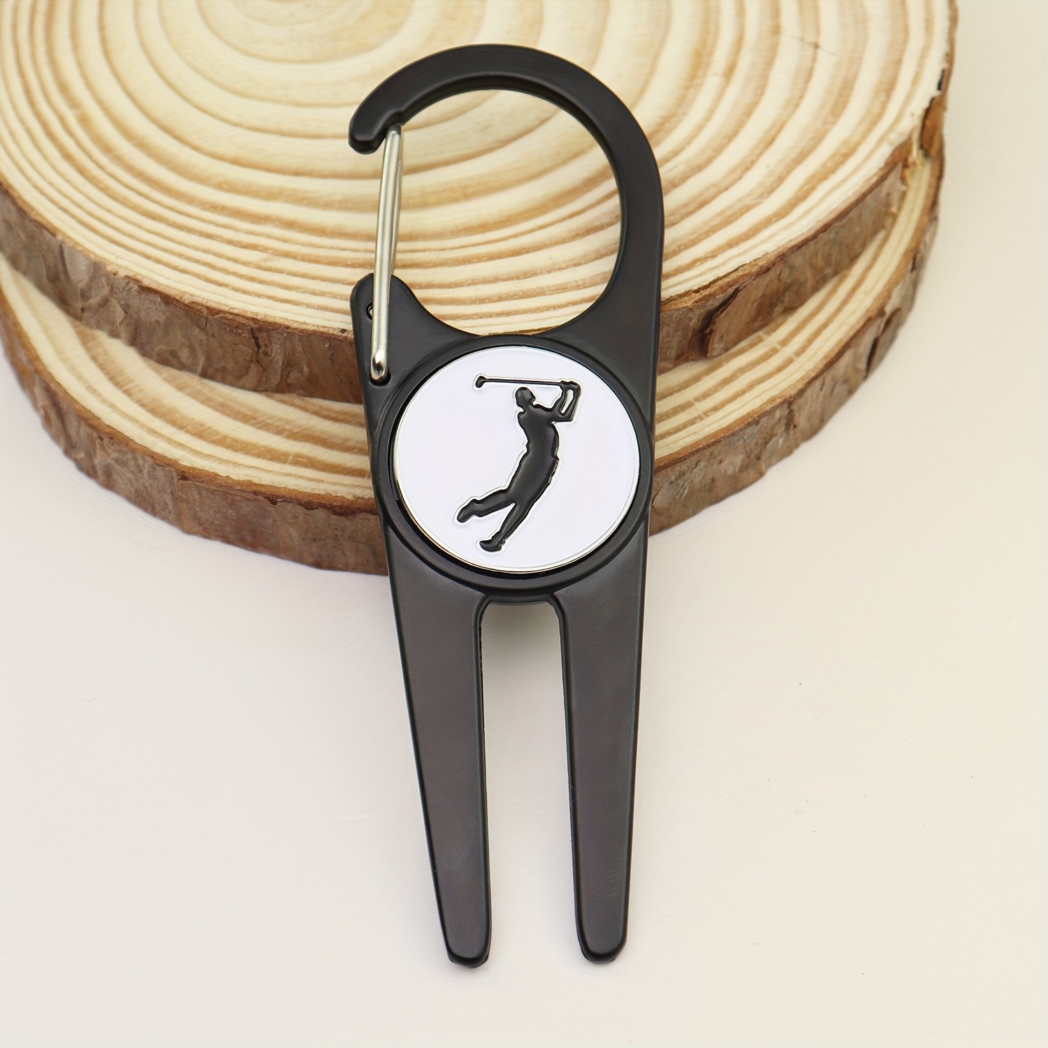 Image of 1pc Premium Alloy Golf Repair Tool With Magnetic Ball Marker - , Portable, 3 Color Options, Ideal For All Golfers, Golf Ball Tool