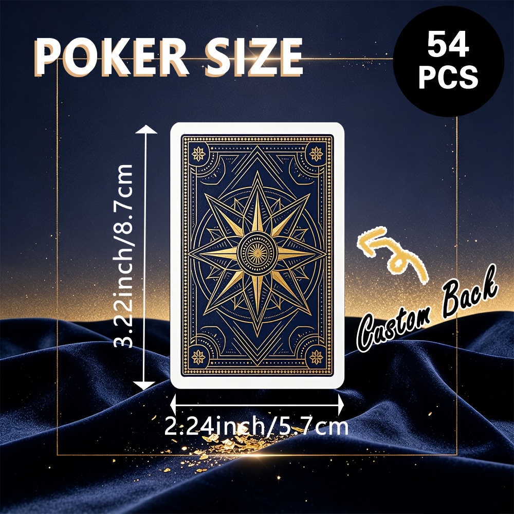TEMU 54pcs Custom Back-of-card Playing Cards - Personalized Poker And Card Game, Featuring Your Own Designs, Photos, Logos, Or Text - Ideal As