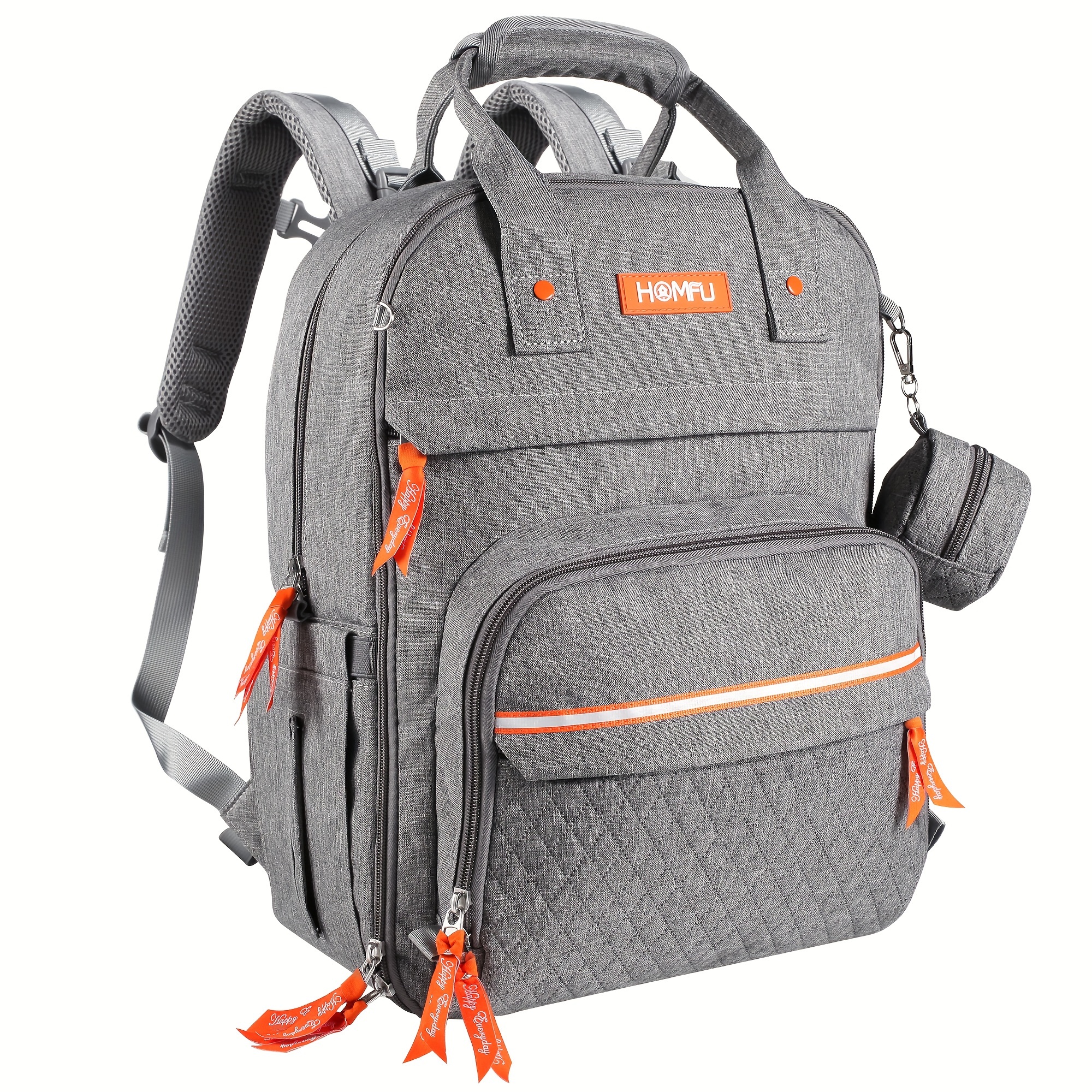 Diaper Bag Backpack, Unisex Baby Bags With Changing Pad Insulated