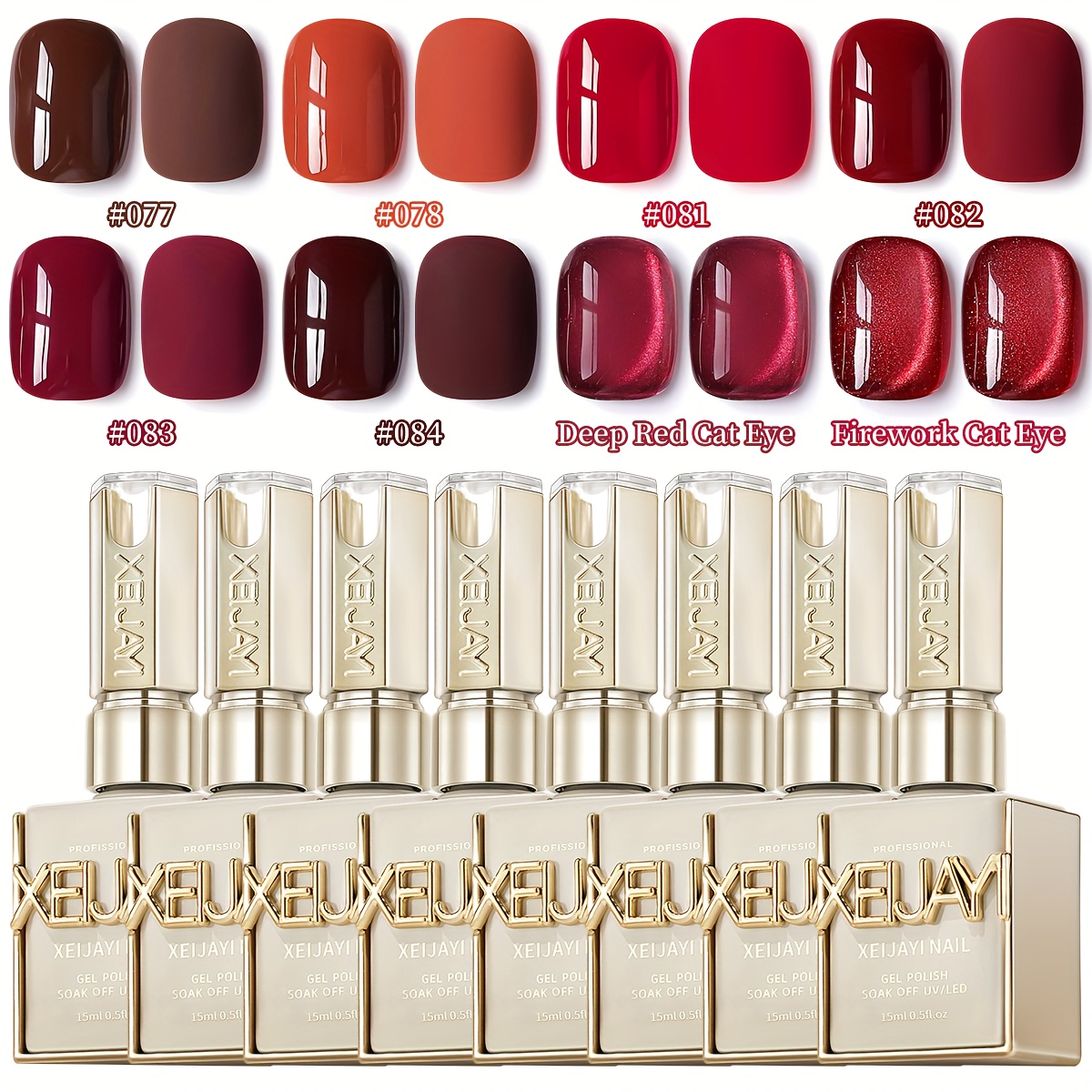 Temu – TEMU 8pcs 15ml Gel Nail Polish Set Semi Permanent Gel Polish Kits All For Manicure Kit Soak Off Led Vernis Nail Art Salon Gift For Women