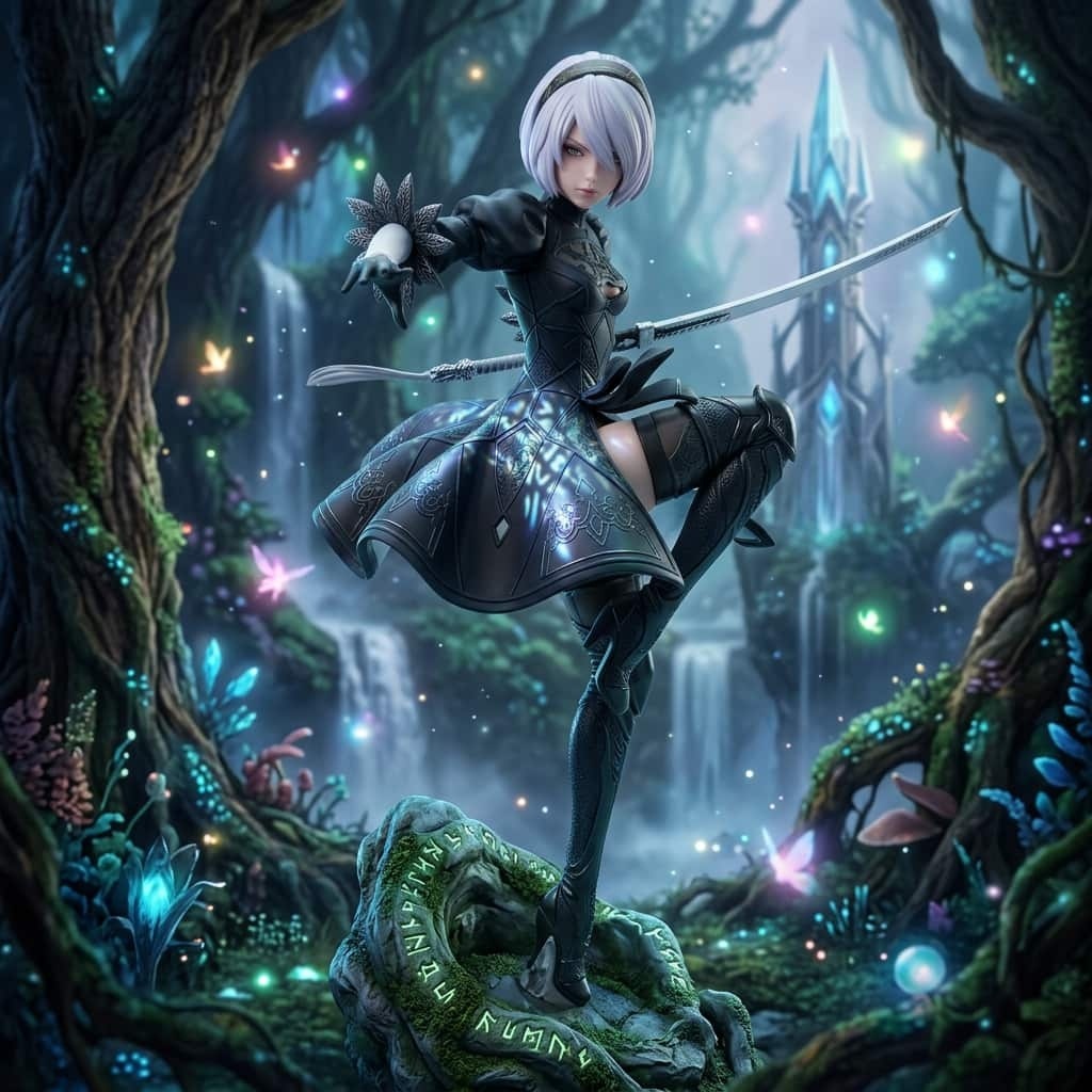 Image of High-end Character Statue, Dynamic , Meticulously Cave Decoration, Great For Festival Gift, Holiday Gift, Anime Item, Stylish Character Figure Decor, Bookshelf