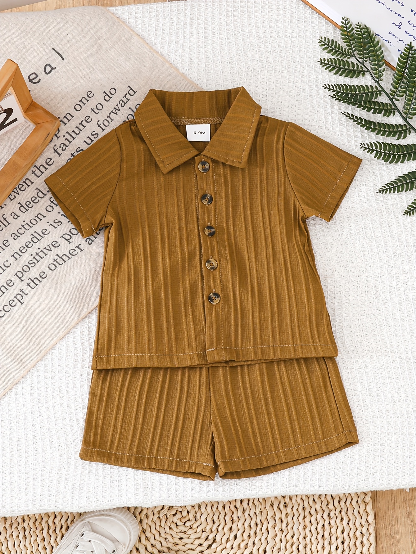 conjunto piezas ropa verano niños camisa manga corta rayas