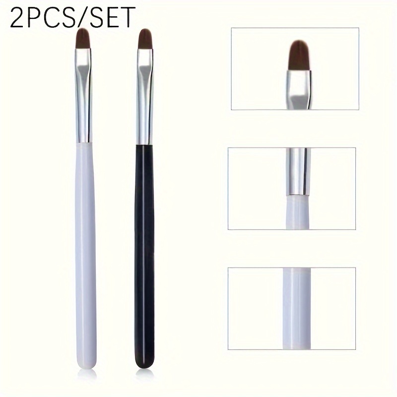 

de 2 pinceaux , ronde, de gel UV et , stylos de manucure non parfumés.