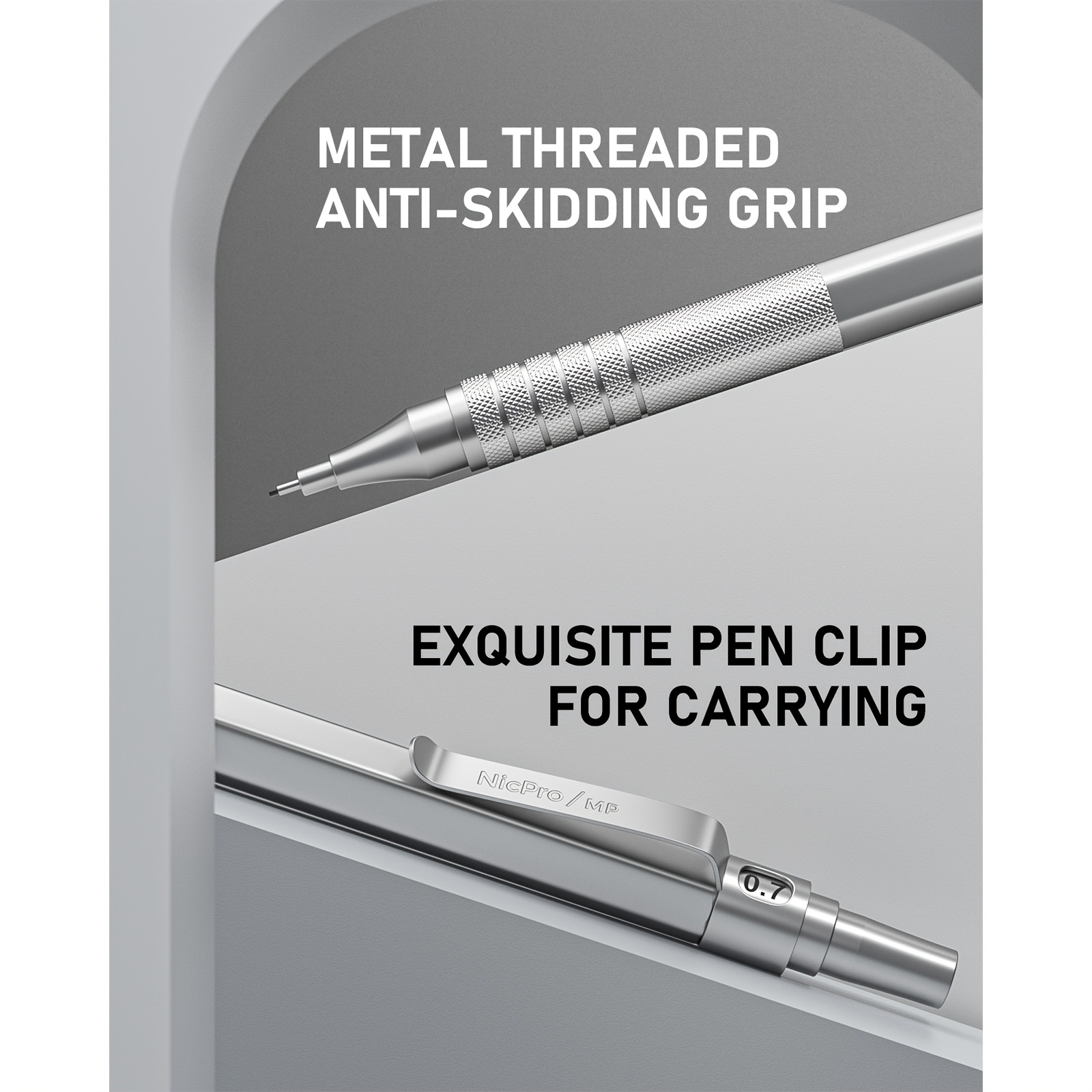 Metal Mechanical Pencil Set with 396 Leads for Art and Drafting