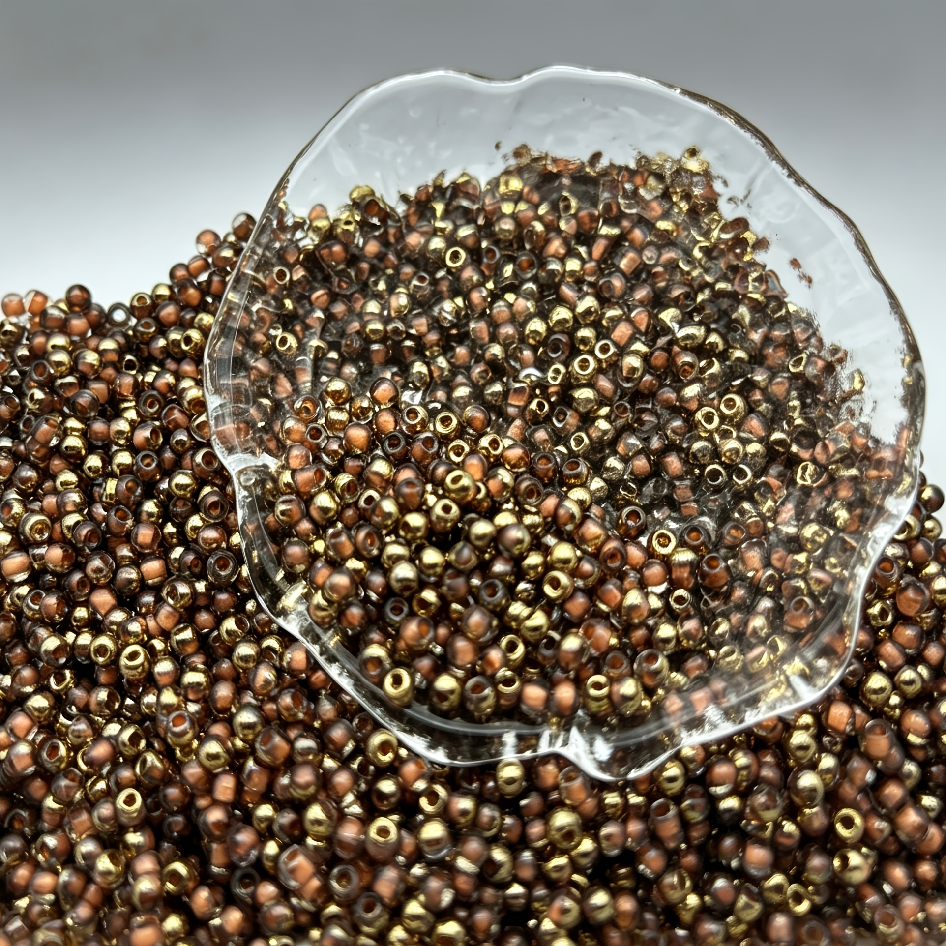 380pcs Half-Golden Artificial Jade Beads, Round Spacer Beads