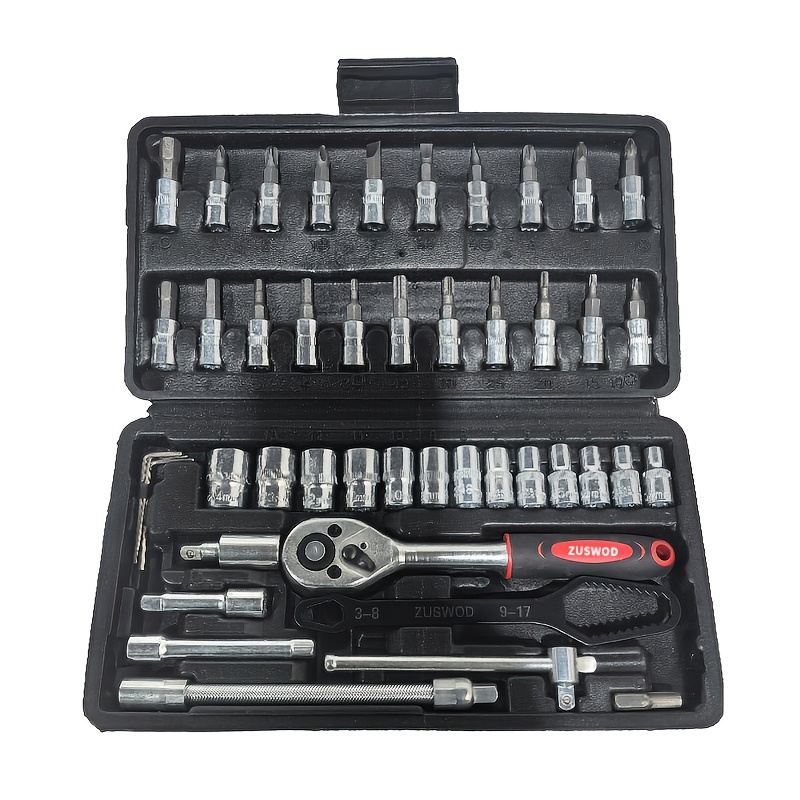 TEMU Professional Tool Set | Multifunctional Toolbox, Portable Design, Suitable For Home And Car Repair, For Diy Enthusiasts And Professionals,