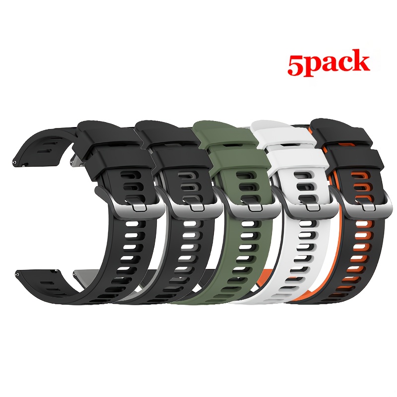 E-shop 22/20mm 5er-Pack 7er-Pack weiche Silikonarmbänder Kompatibel mit for Samsung Galaxy Watch 7/FE/6/5/4 40mm 44mm/ Active/Active 2/ Balance