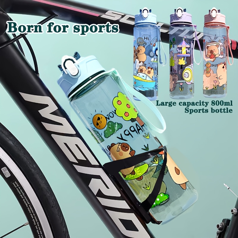 

Cute Bear Bottle With Lockable Lid & Carrying Strap - Large Capacity, Bpa-free Pc For Outdoor Activities, Fitness, Cycling, Camping - Perfect Christmas Or Birthday Gift For Her, , Daily Use