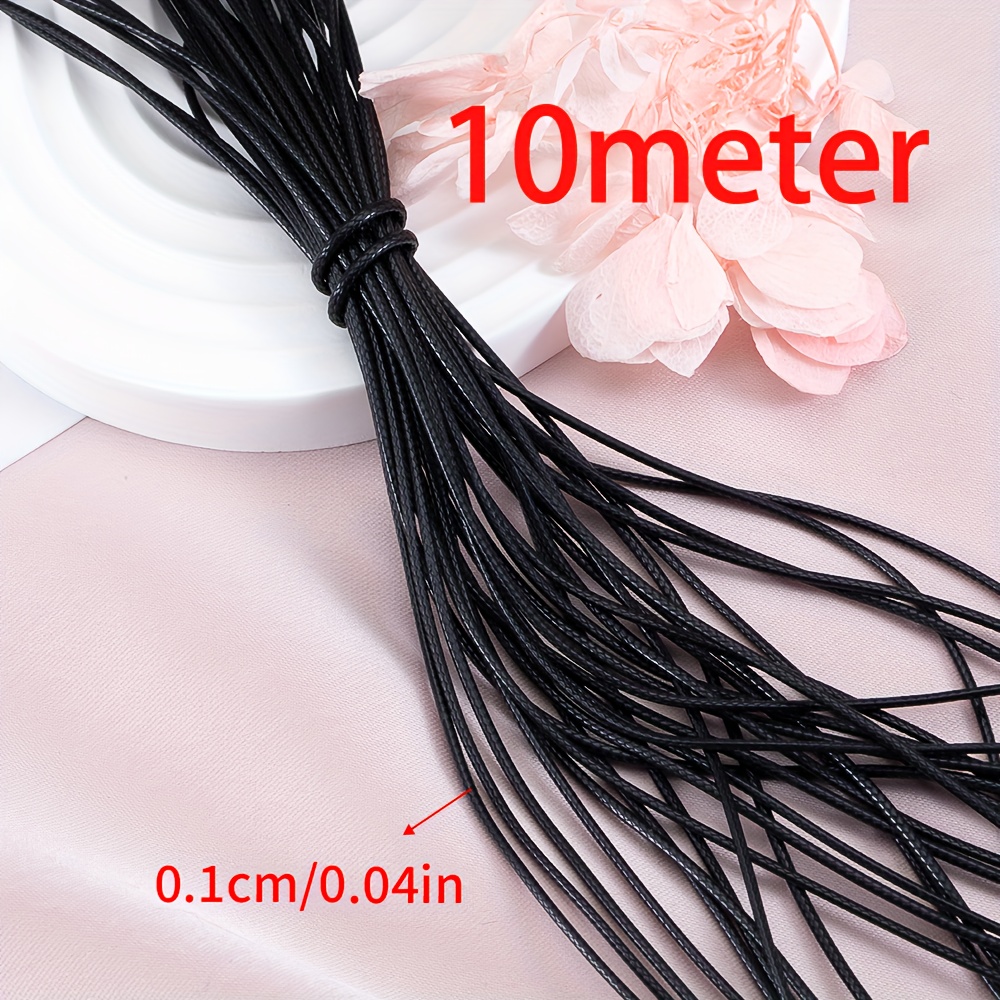 TEMU 10 Meter 1mm Mehrfarbiges Wachs Seil Leder Wachs Seil Halskette Armband Seil Geflochtenes Schmuck Seil