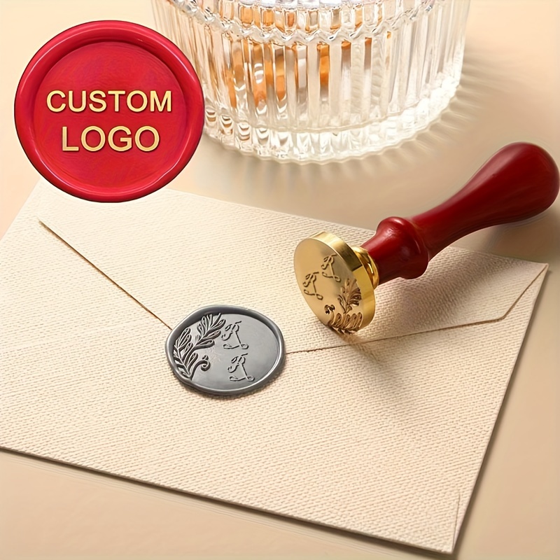 

Custom Wax Seal Stamp With Personalized Monogram Engraving, Brass Seal For Wedding Invitations, Envelope Sealing, Diy Crafts, And Gift Wrapping - Metal Handle Wax Stamp Set