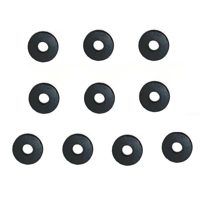 TEMU 10 arandelas de nylon negras M8, espaciador , juntas de aislamiento, anillo de para tornillos, arandelas