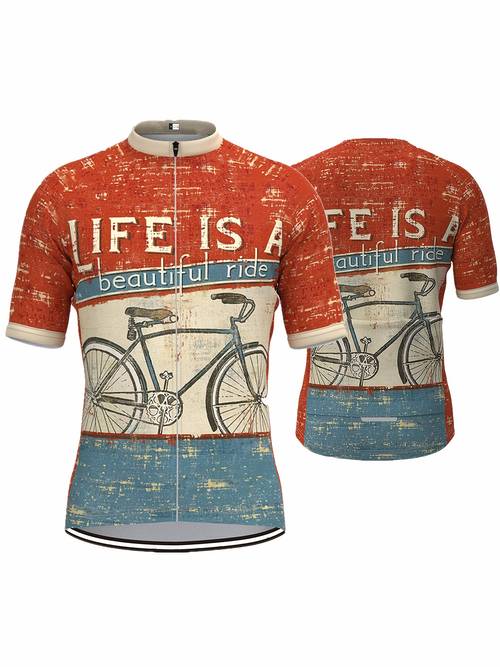 cycling jersey top anti slip zipper design mountain bike road bike sweat wicking quick dry shirt sweat resistant
