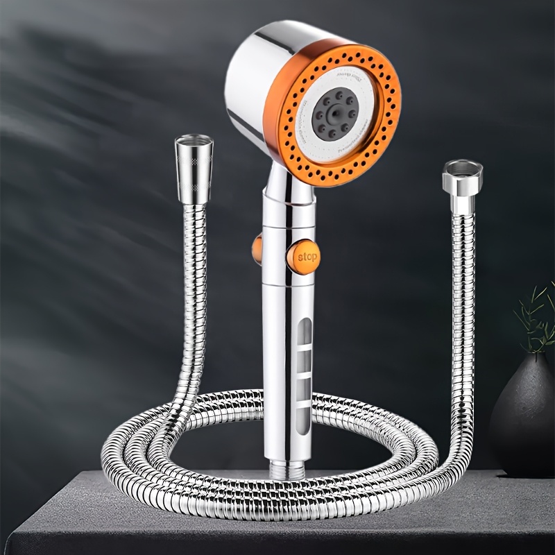 ultimate A Handheld Shower Head Set Featuring a Shower Hose, Five Adjustable Water Flow Settings, And Built-In Filtration, Perfect for Enhancing Your Bathroom Experience with Luxury. for Shower Use Only 6 ultimate A Handheld Shower Head Set Featuring a Shower Hose, Five Adjustable Water Flow Settings, And Built-In Filtration, Perfect for Enhancing Your Bathroom Experience with Luxury. for Shower Use Only - Image 6
