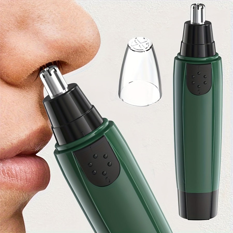 1  portable electric   nose hair shaver ear and nose hair trimmer facial hair clippers for men nose hair remover 1x aabattery operated not included