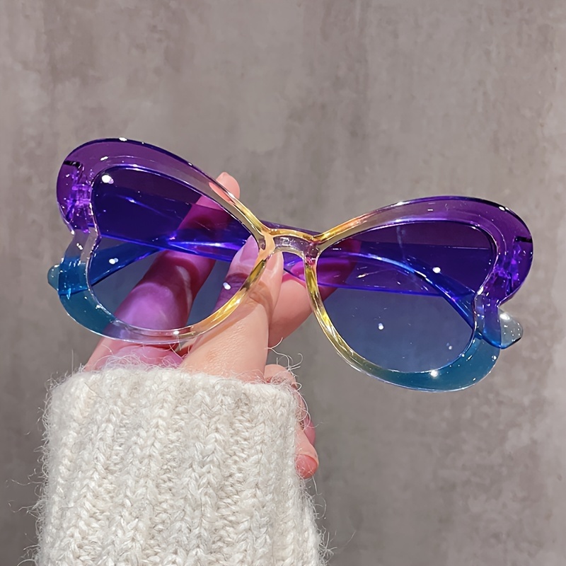 

Butterfly Shaped Fashion Glasses For Women Leopard Jelly Color Fashion Decorative Sun Shades Costume Party Club Glasses