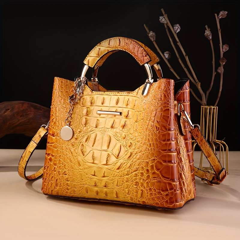 crocodile handbags sold on Temu United States