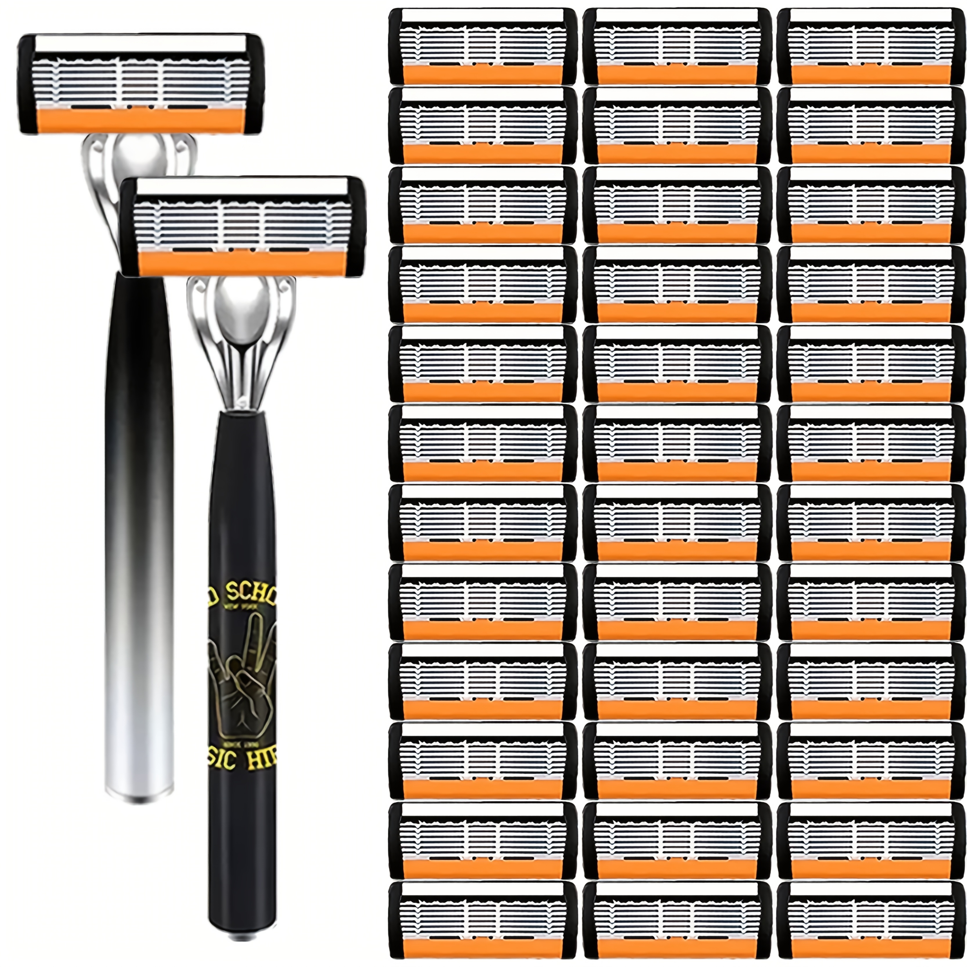 TEMU This Premium Men's Safety Razor Comes With 2 Non-slip, Comfortable Handles, 36 Interchangeable , High-grade Stainless Steel , And A Cutting-edge