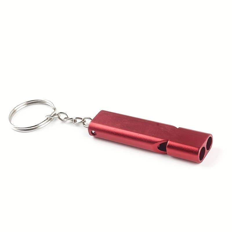 1pc Loud 160db Emergency Survival Whistle With Keychain - Heavy-duty Aluminum Alloy Outdoor Tool, Pu Coated/ (compatible For Camping, Hiking,) - Loudspeaker For & Gifts For & Outdoorsmen