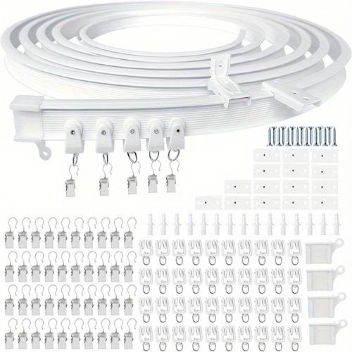 5 meter white curtain track set 11