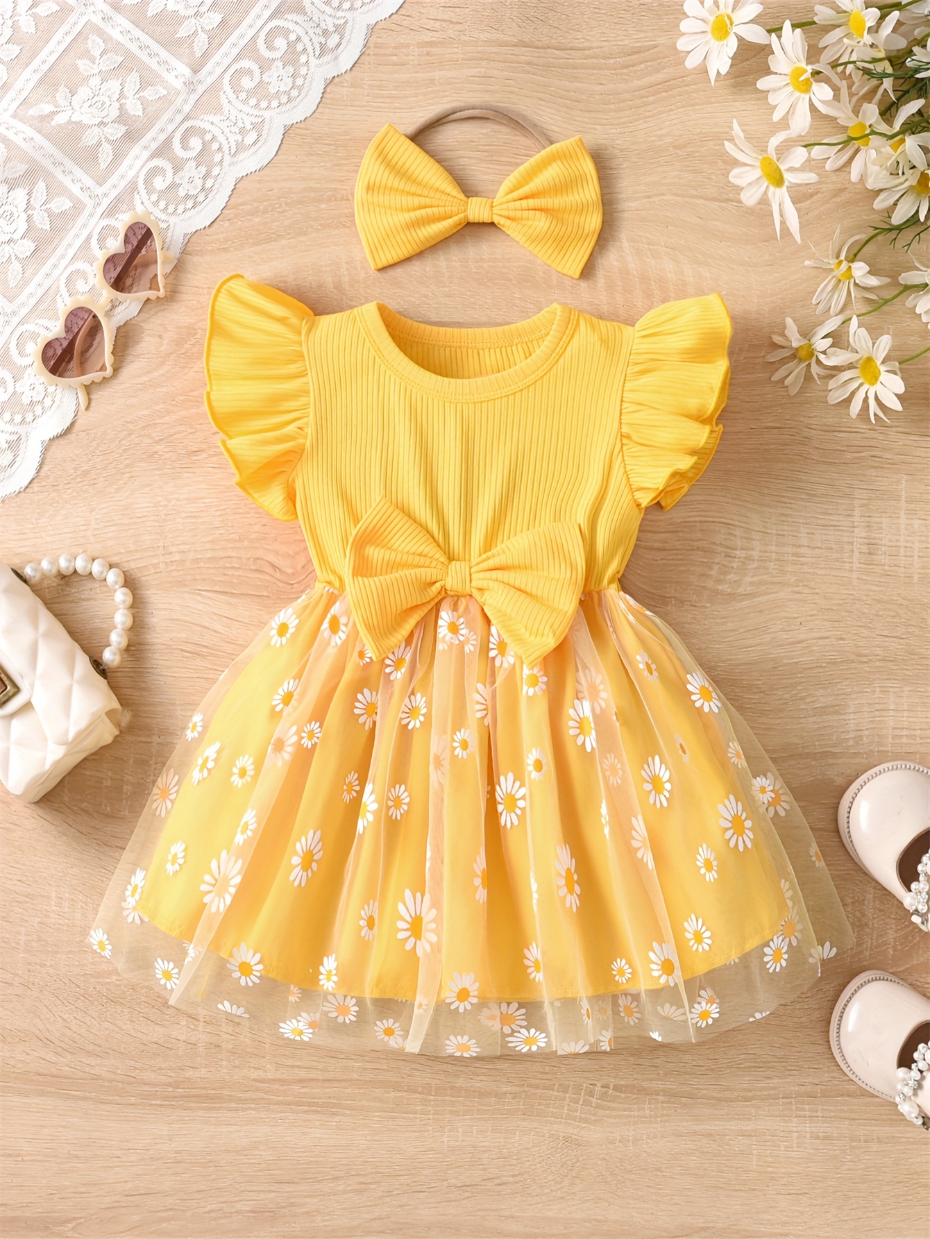 sleeveless round neck princess dress baby girls a daisy Temu