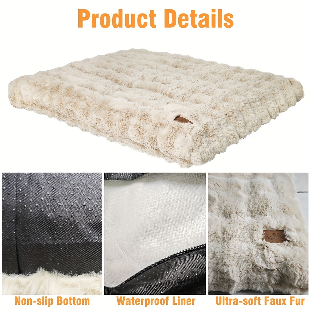   large dog bed thick foam base removable cover multiple sizes m xxxxl plush sponge pet bed for medium small large dogs cats cozy sleeping area with removable cover dog bed   furniture plush pet bed durable pet furniture Product details 4