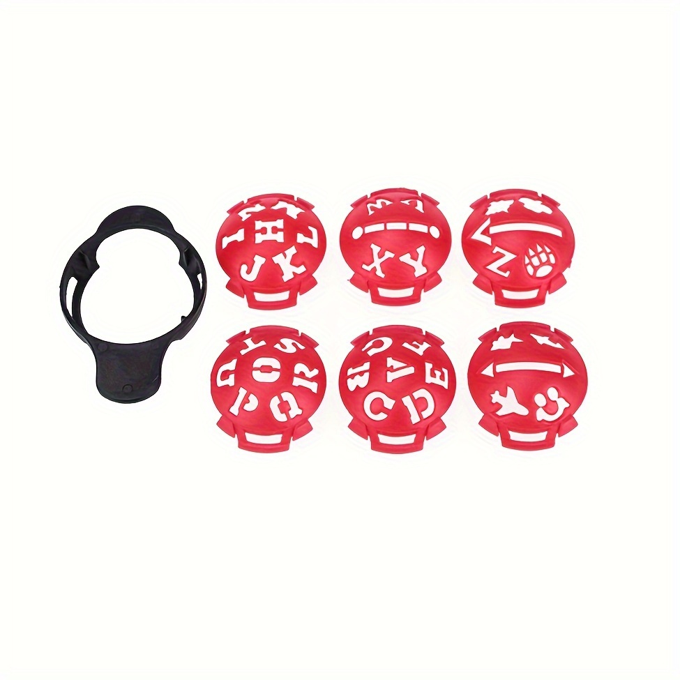 TEMU 7pcs Golf Ball Line Marker Template Kit Swing Putting Drawing Alignment Tools 6in Marker Golfing Training Aids