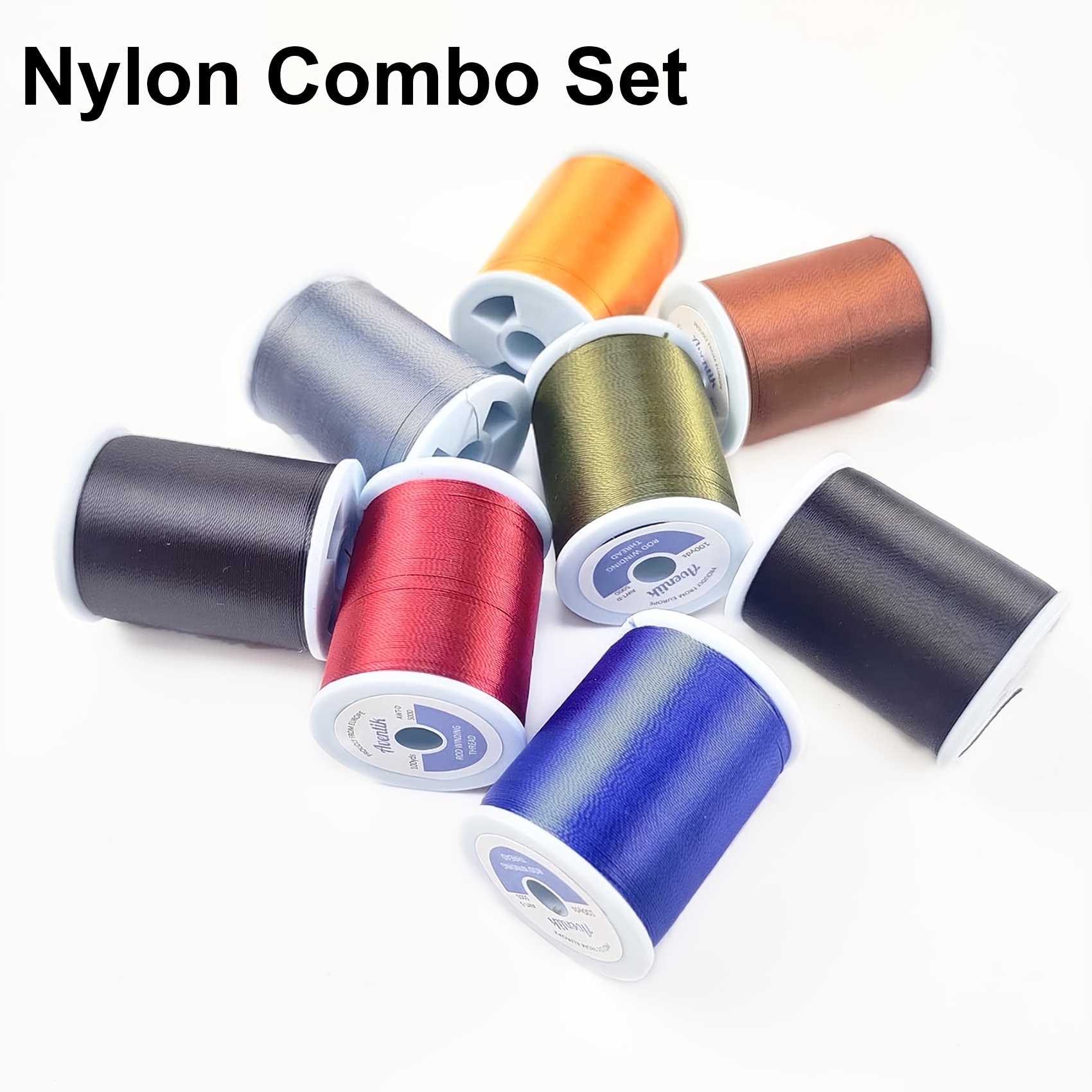 TEMU Wrapping Thread Fishing Rod Wrapping Thread For Rod Guide Building 100 Yds/spool 500d Nylon Threads Tip Guide Eyelet Winding Line Broken Fishing