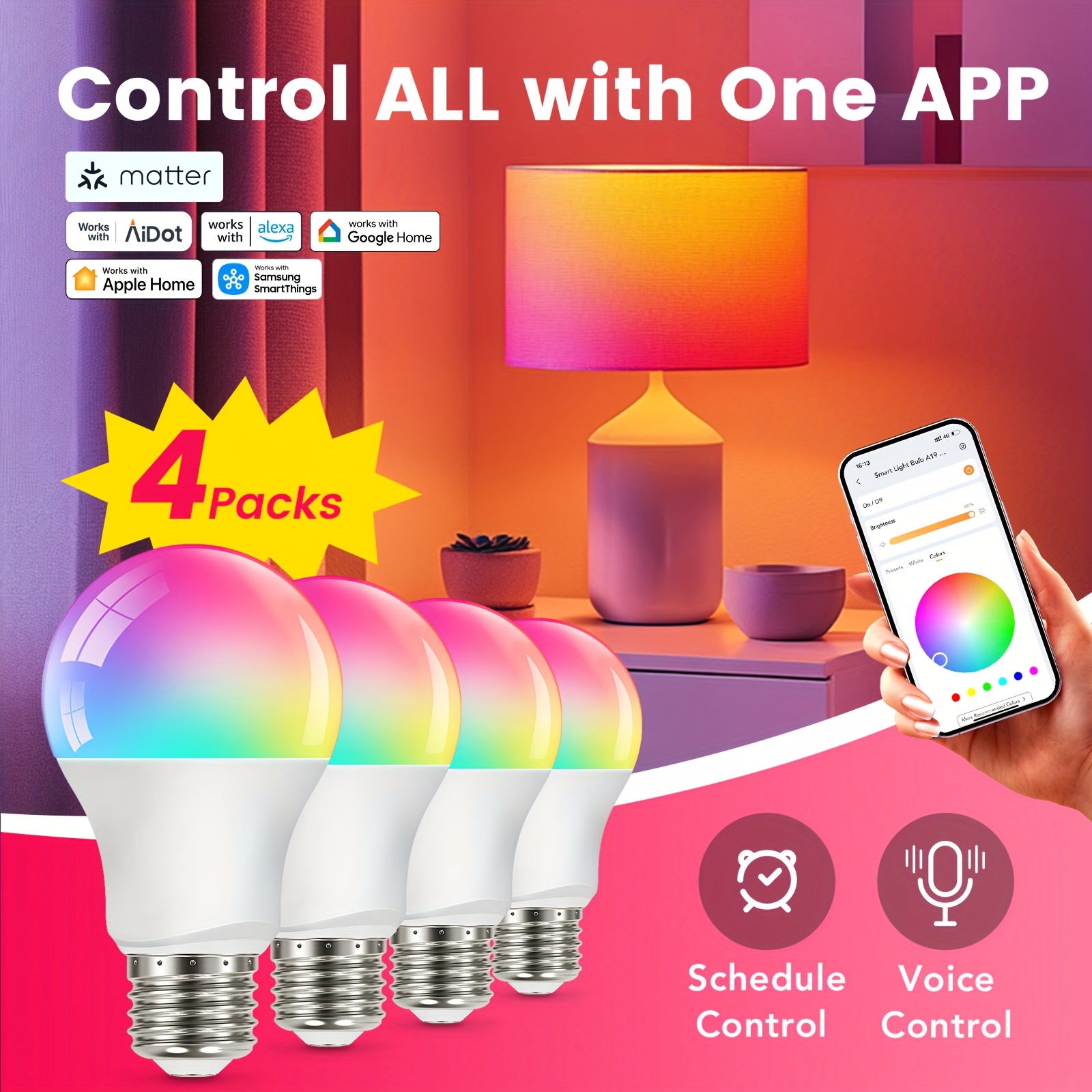 Luz Focos Inteligentes Compatibles Con Google Home Foco