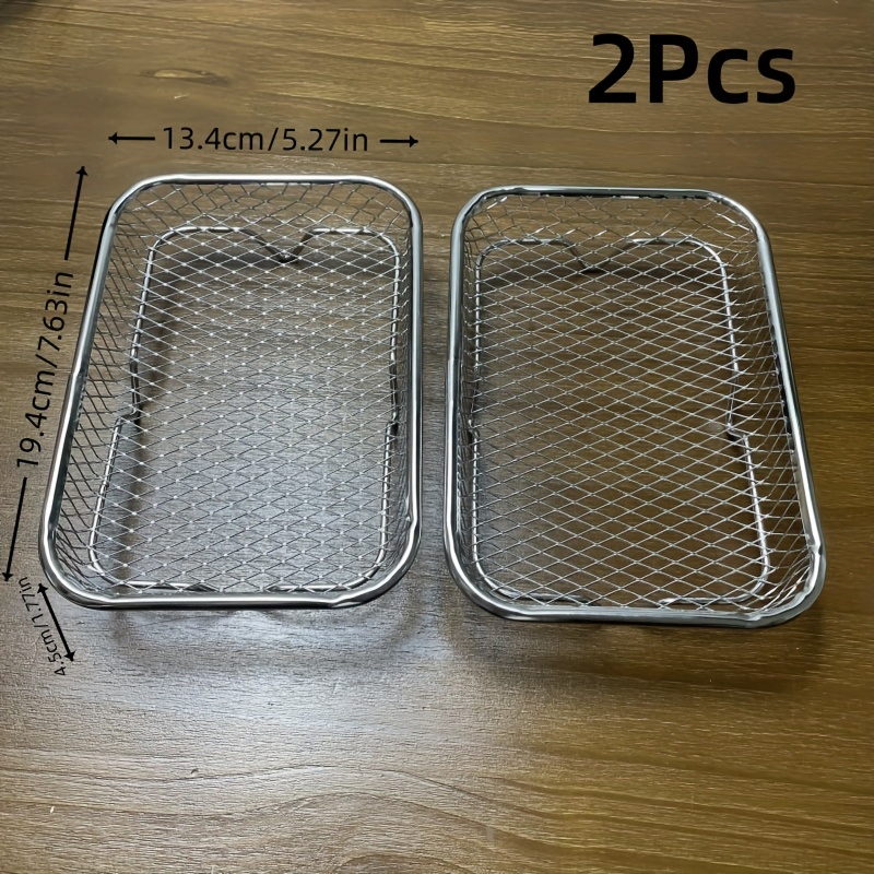 304 Stainless Steel Three-layer Stackable Dehydration Rack Filter Rack Air Fryer Grill Professional Accessories