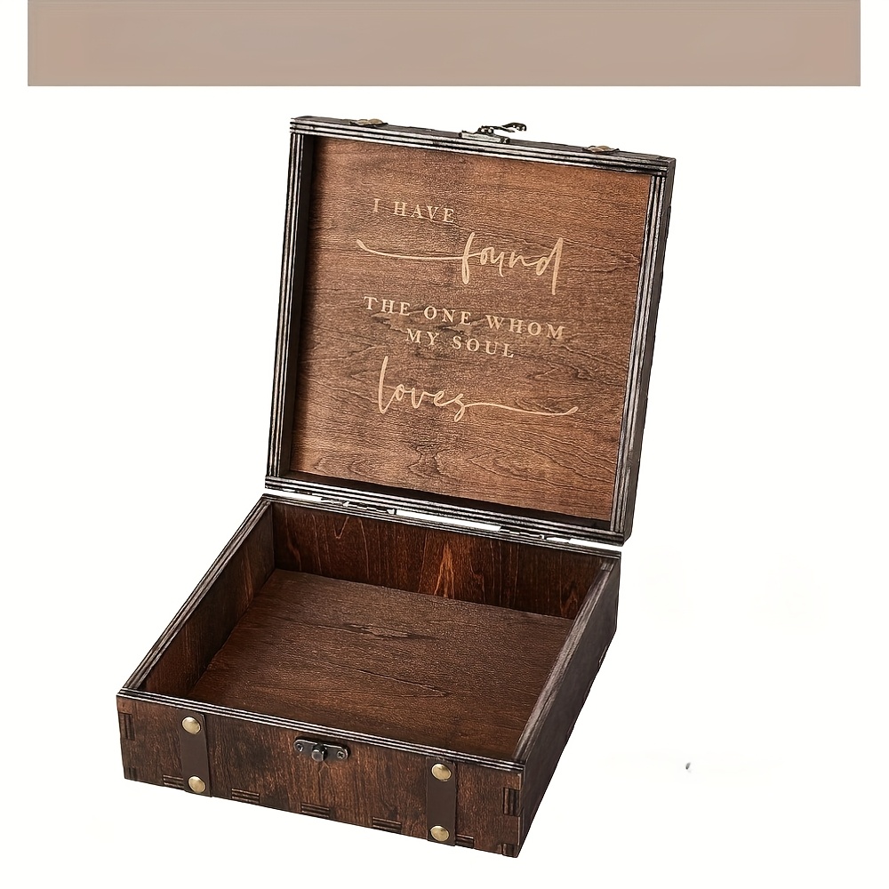 Vintage Wooden Jewelry Box with Custom Engraving