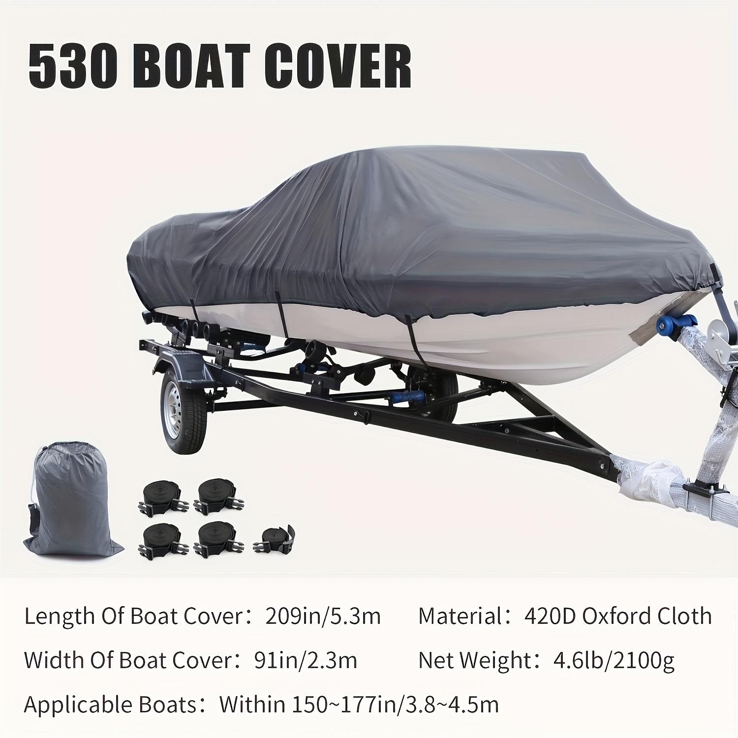 KOETSU Boat Cover in 420D Oxford Cloth