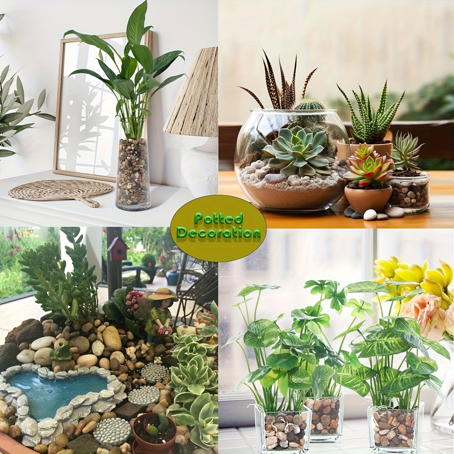 Natural Polished River Rocks 40LBS - Decorative Garden Stones for Landscaping, Indoor Plants, Succulents, Aquariums - Smooth Ornamental Pebbles for DIY Projects