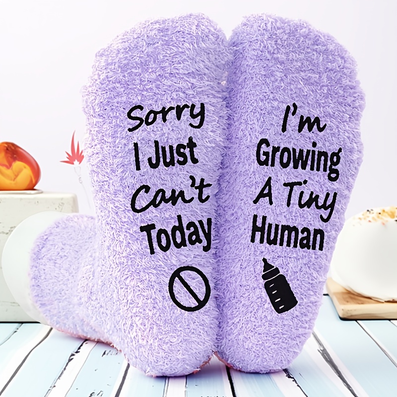 TEMU 1-pair (or Suitable For) Men's & ' Funny "sorry Today, A " Novelty Socks - Pregnancy Announcement Socks For Expecting Parents, Funny Gift For