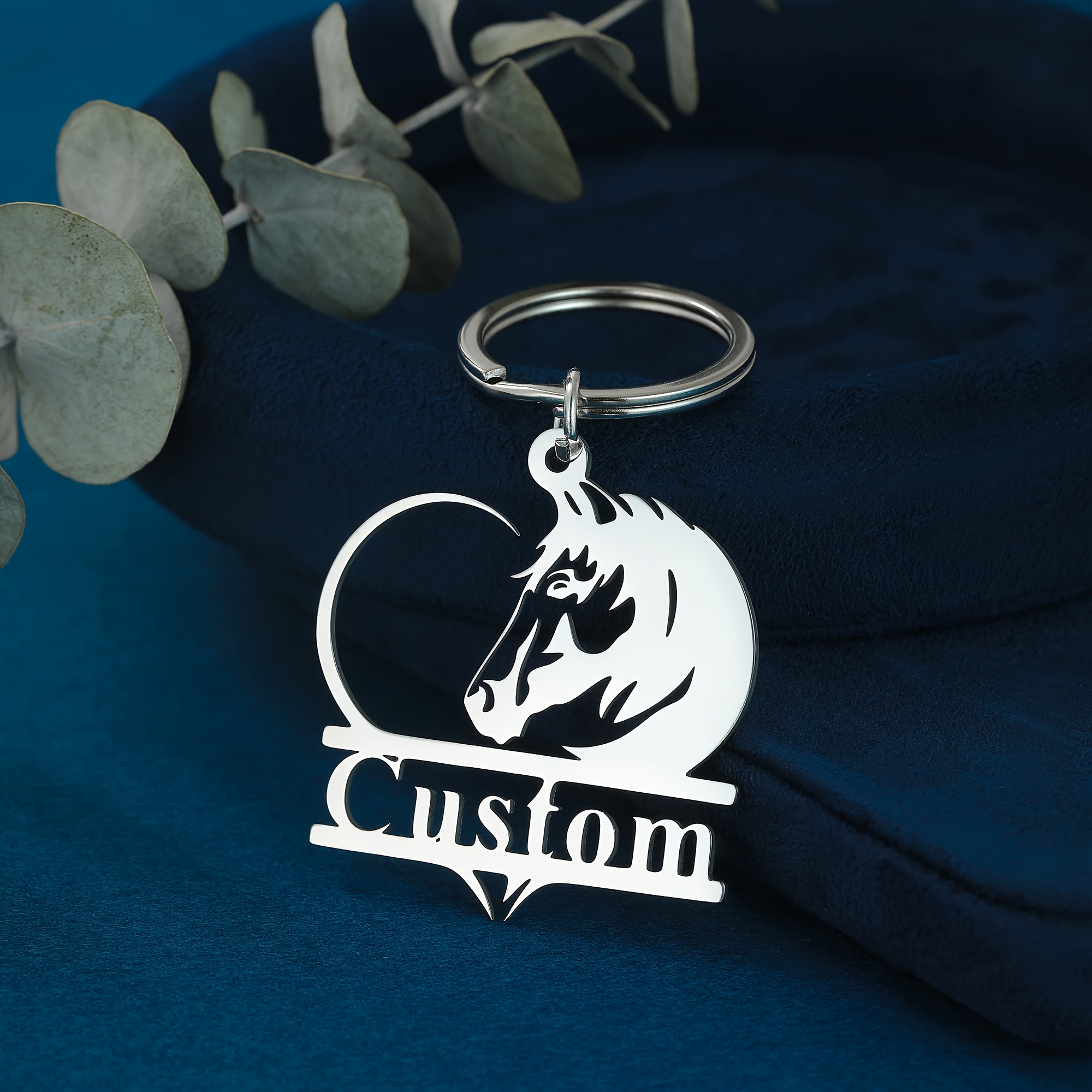 

-shaped Keychain, Personalized Stainless Steel Pendant Key , Jewelry