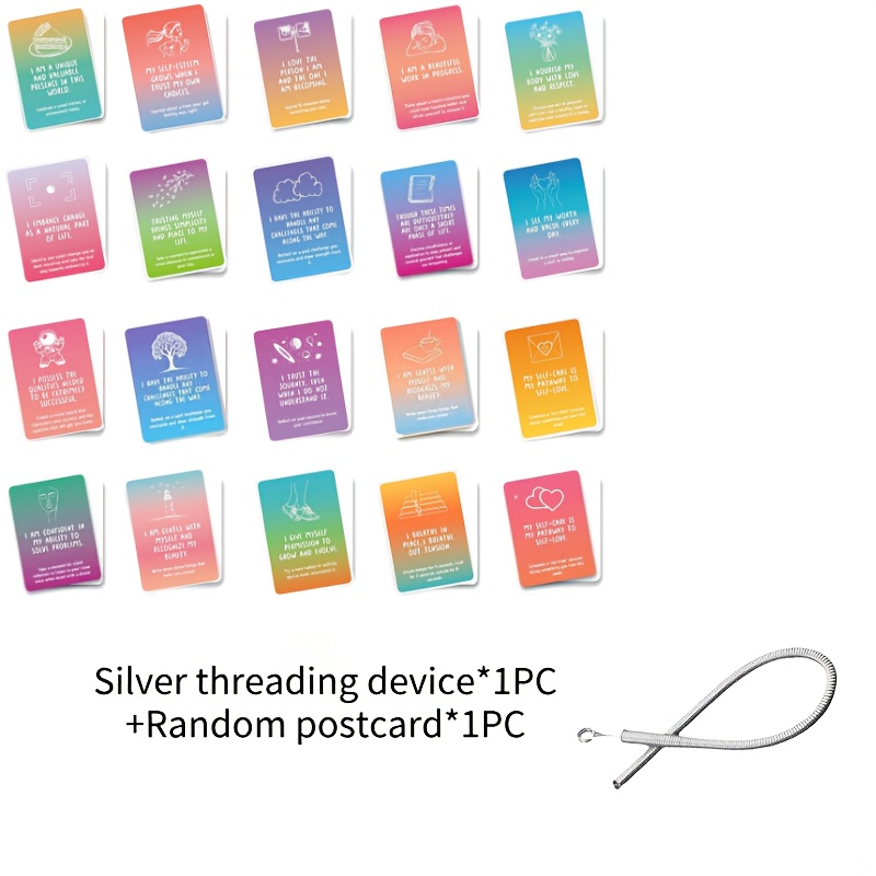 1pc Spring Wire Threader Tool Needle Stringer For Sewing Craft Repair Effortless Lacing With Stainless Steel Tip Non-medical Device For Elderly Vision Aid And Random Postcard