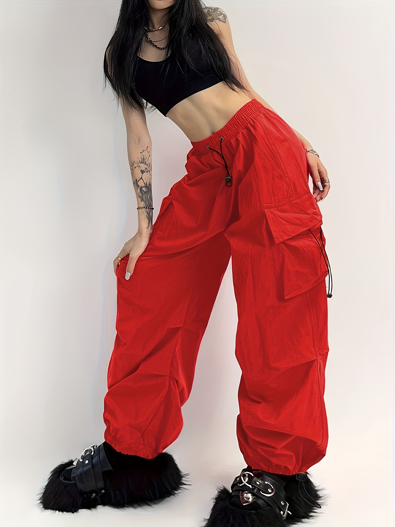 Baggy High Waisted Hip Hop Pants Sweatpants For Men Baggy Generic