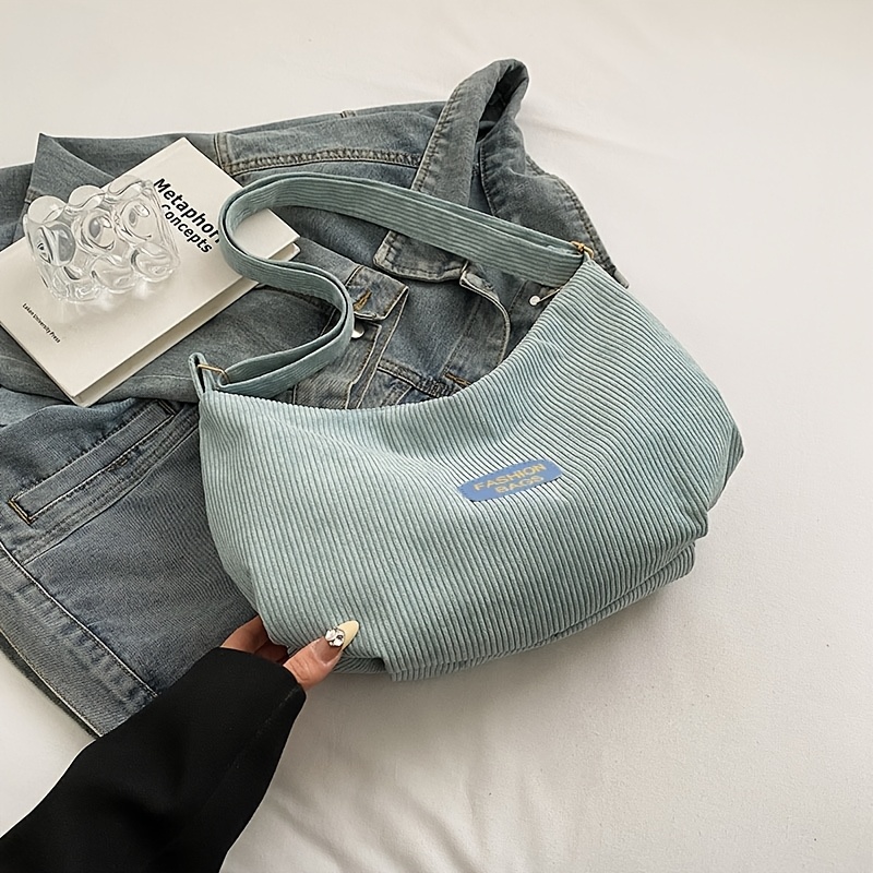 chic corduroy crossbody bag women dumpling shoulder - Temu