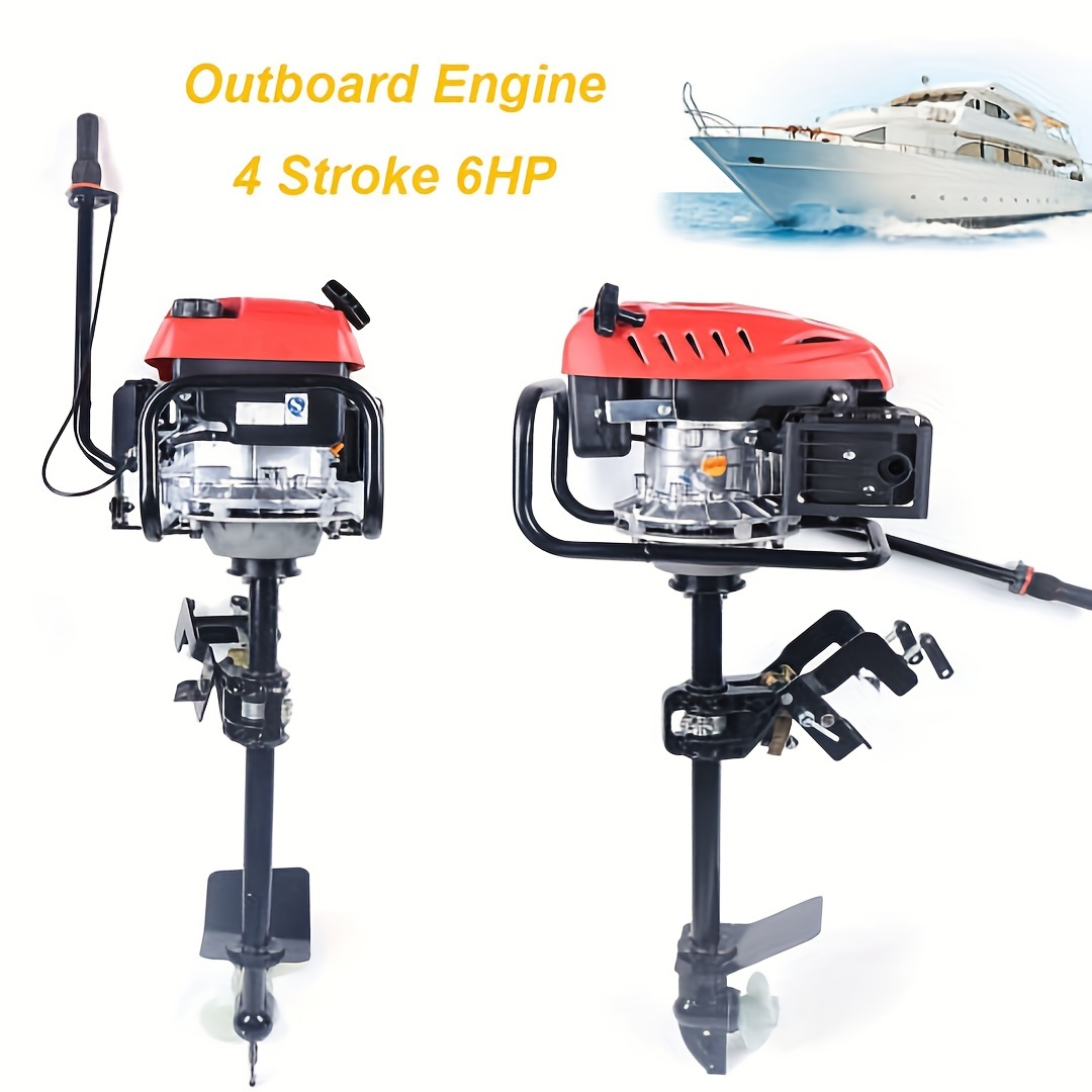 

4 Stroke 6 Heavy Duty Outboard Motor Fishing Boat Engine Air Cooling Motor