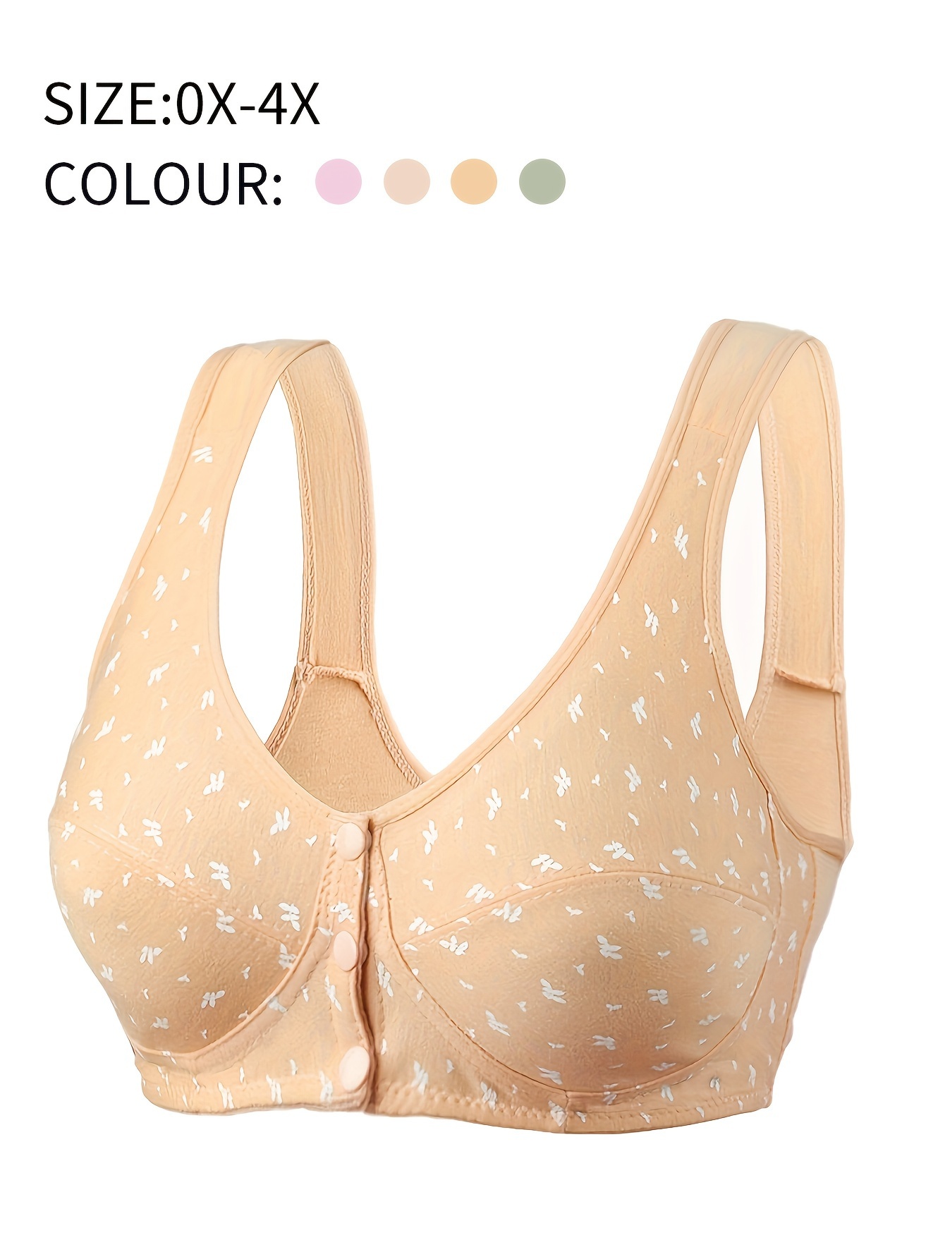 Wireless Front Button Bra