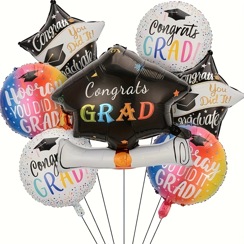 Abschlussballons 2025 Schwarz Gold – Set Mit 20+ Ballons, Konfetti-Ballons & Banner Für Graduation-Partys
