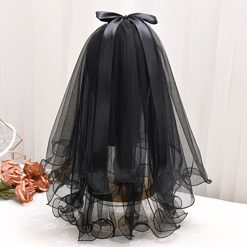TEMU 1pc Fashionable And Elegant, Cute, High-quality Headscarf, Vintage Double-bow Headscarf Suitable For Wedding/photography/dress-up, Random Style
