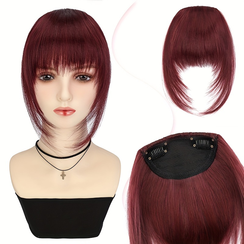 synthetic wig with 12 inch bangs on   suitable for daily   ladies details 34