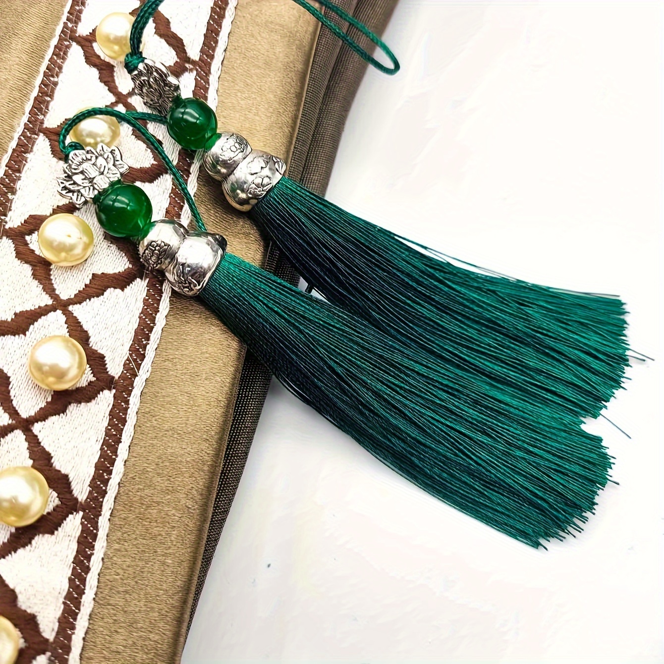 TEMU Fd46582101 10cm Ice Slicky Fiber Fabric Gourd Small Hanging Ball Chinese Knot Decorative Hanging Ball Bead Tassel 6pcs