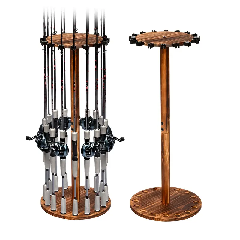 rotating fishing rod holder Triple Dual Axis Ratcheting and reels Justincity Fishing Rod Holder Floor