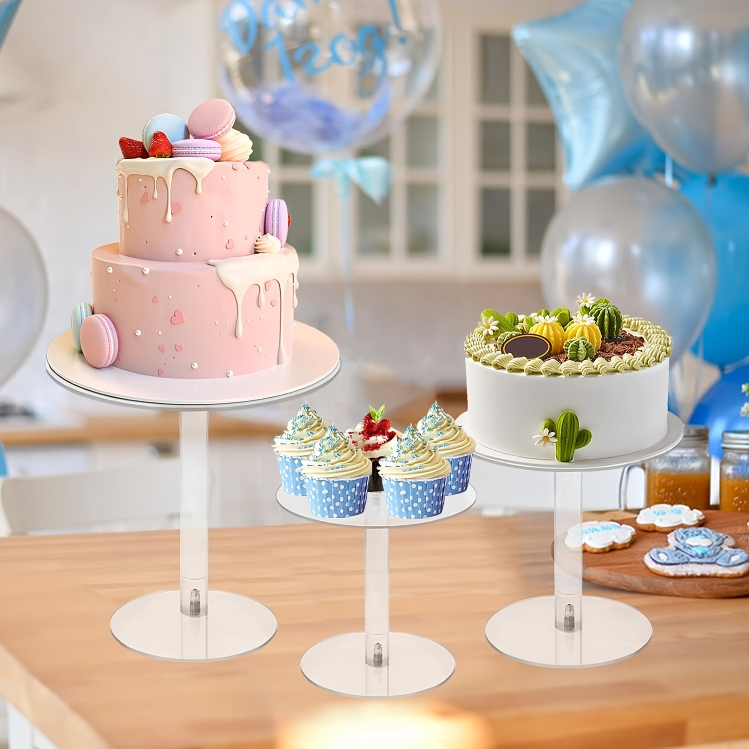 Clear Acrylic Cake Cheap Cake Stand Set 3pcs Set Clear Acrylic