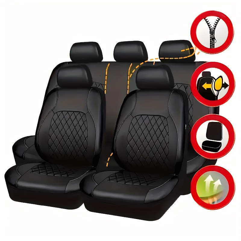 

1 Set Car Seat Covers, Set - , Filled, Non-textile , / Safe, Universal Sedans, Suvs, And Trucks