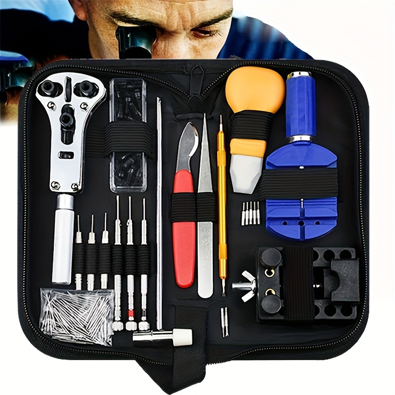 

Luxury Upgraded Watch Repair Kit, Watch Cover , Screwdriver, Watch Adjuster For Strap Adjustment, Watch Accessory Replacement, Watch Repair And Manufacturing Tool For